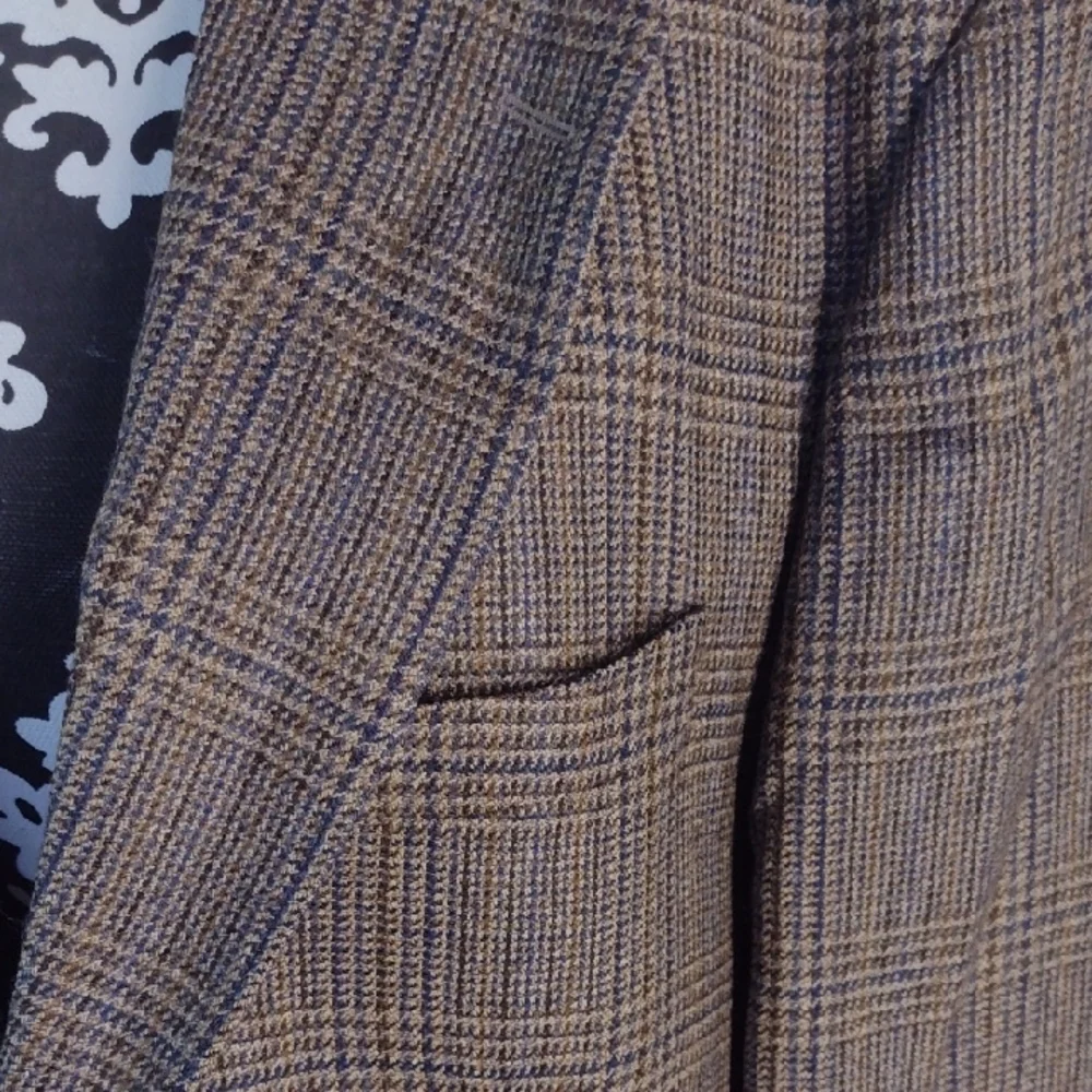 Ralph Lauren Brown Wool Glen Plaid Sport Coat